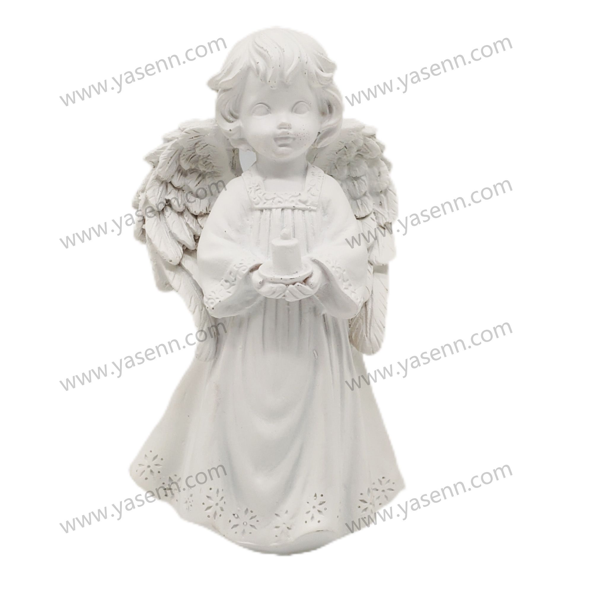 LED RESIN HOLDING CANDLE ANGEL 19.5*11*7.8CM YSSZ21006