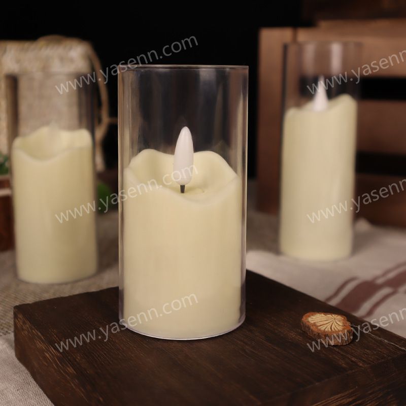 5.5x14.5CM simulated glass cover bullet LED candle YSC24045