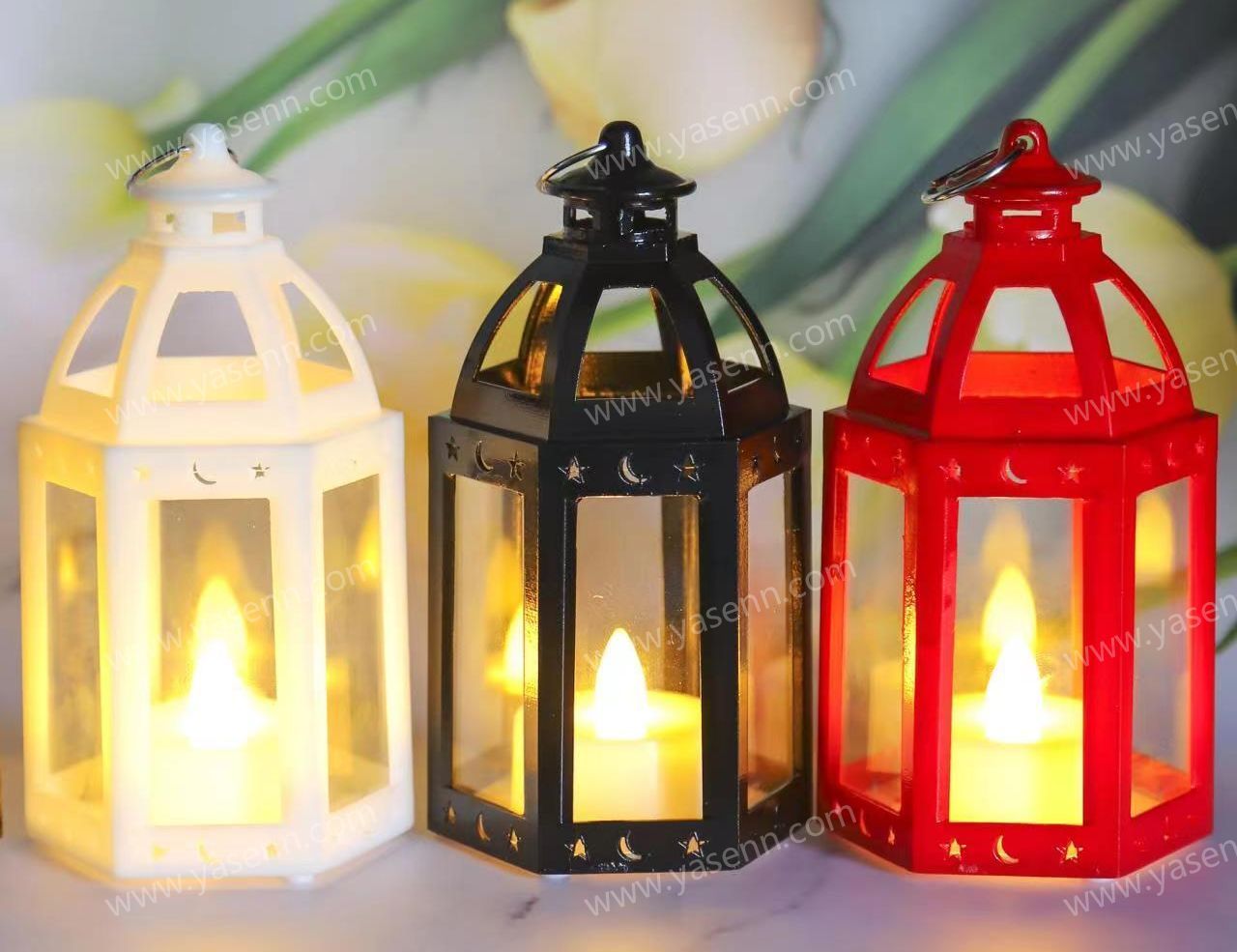 7x13CM Star and Moon Hexagonal Wind Lamp YSC24069