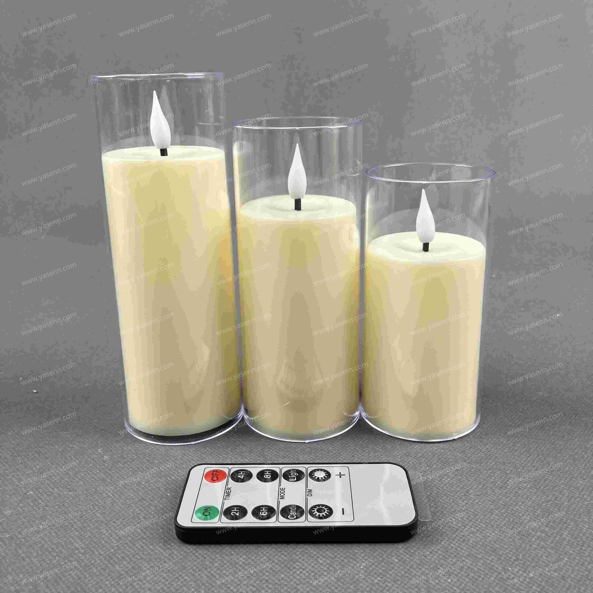 5.5CM Simulation Glass Cover LED Lamp set of 3 YSC24072ABC