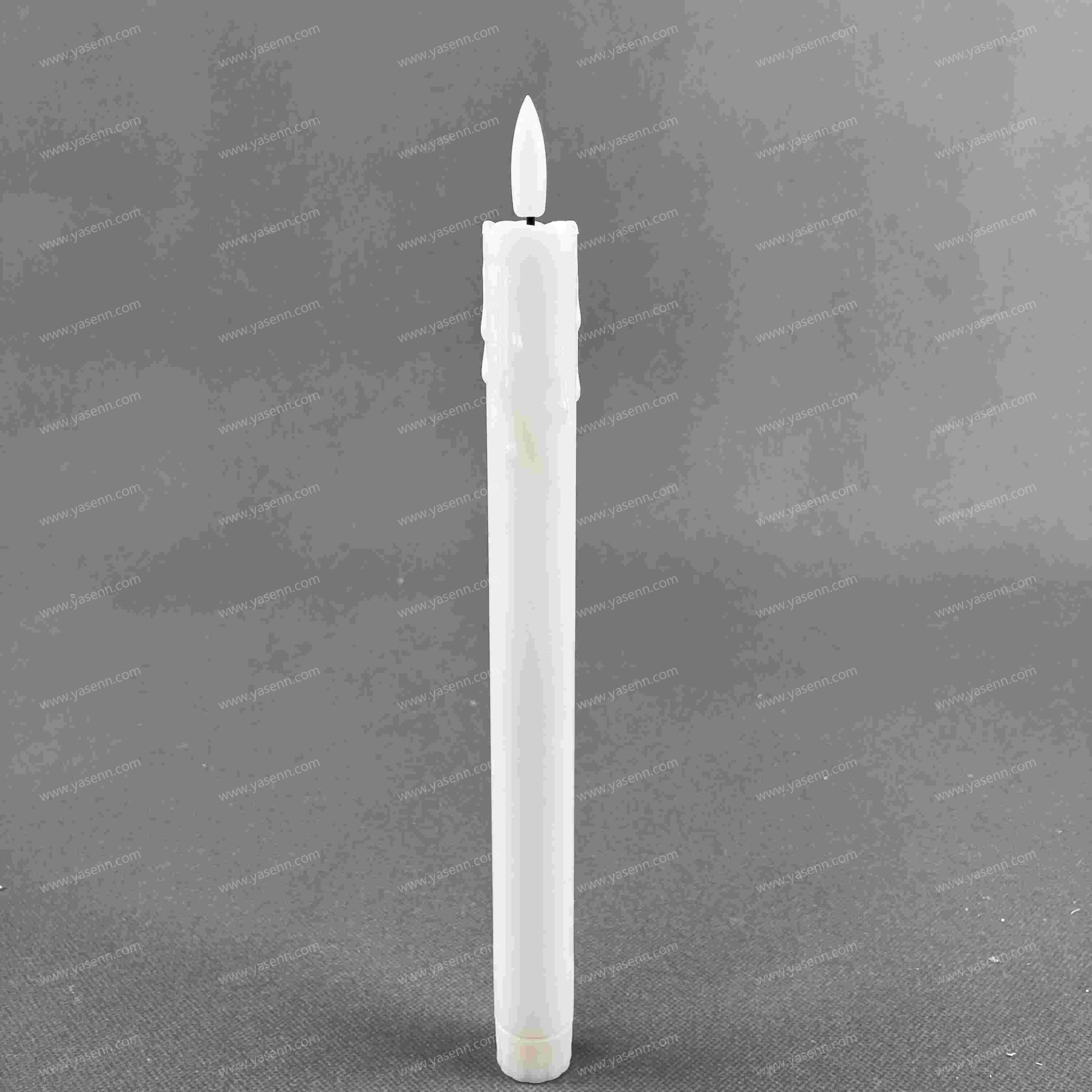 2.2x25.5CM Wavy  Bullet Head Tear Stick Candle YSC24075