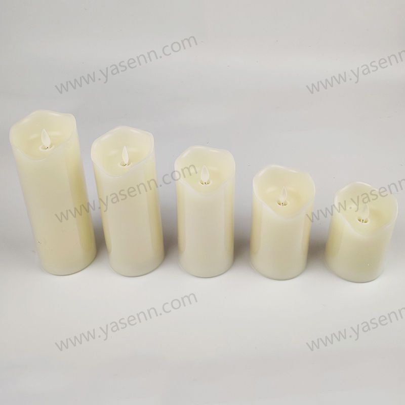 7.5CM WAX Wavy swing Led Candle Set of 5 YSC23028ABCDE