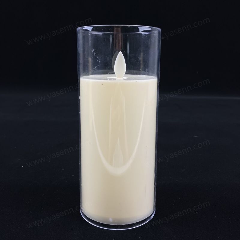 7.5x17.5CM simulated glass cover swinging LED candle YSC24043B