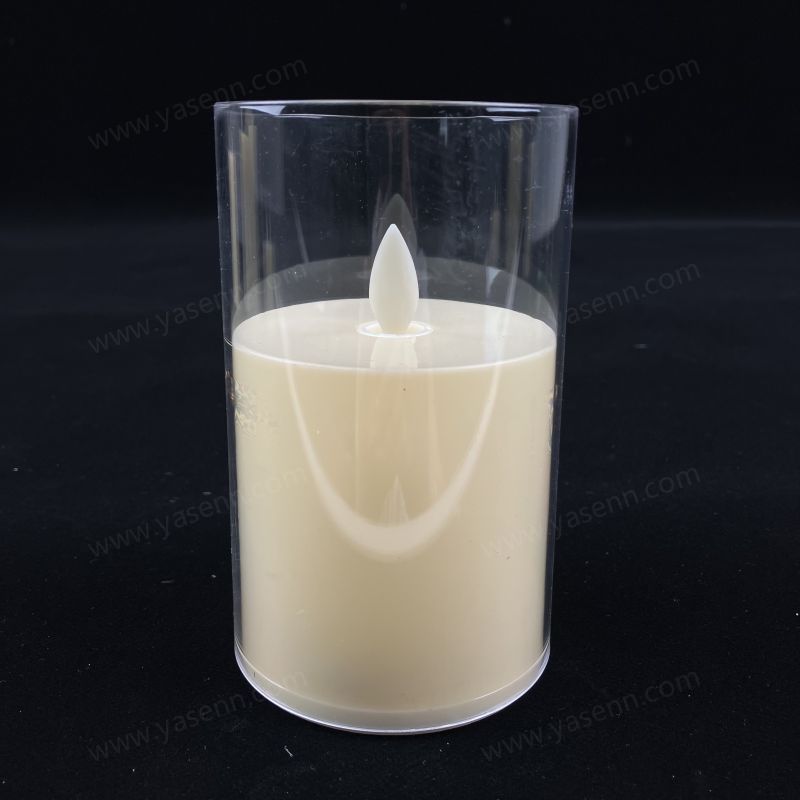 7.5x12.5CM simulated glass cover swinging LED candle YSC24043D