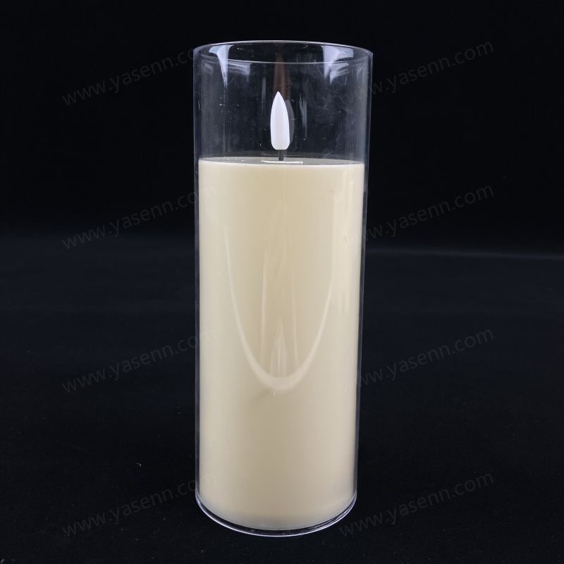 7.5x20CM simulated glass cover bullet LED candle YSC24044A