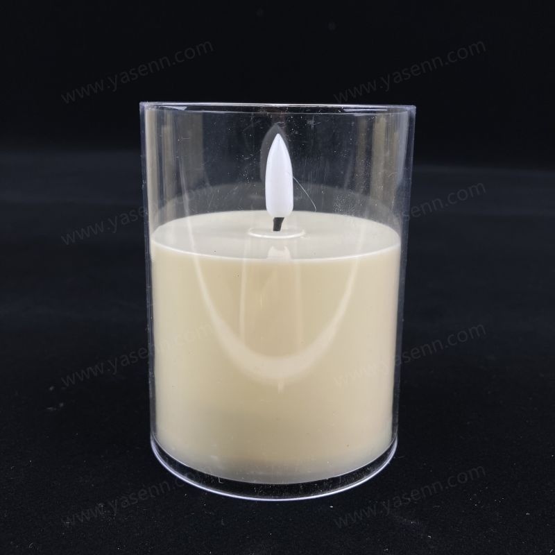 7.5x10CM simulated glass cover bullet LED candle YSC24044E