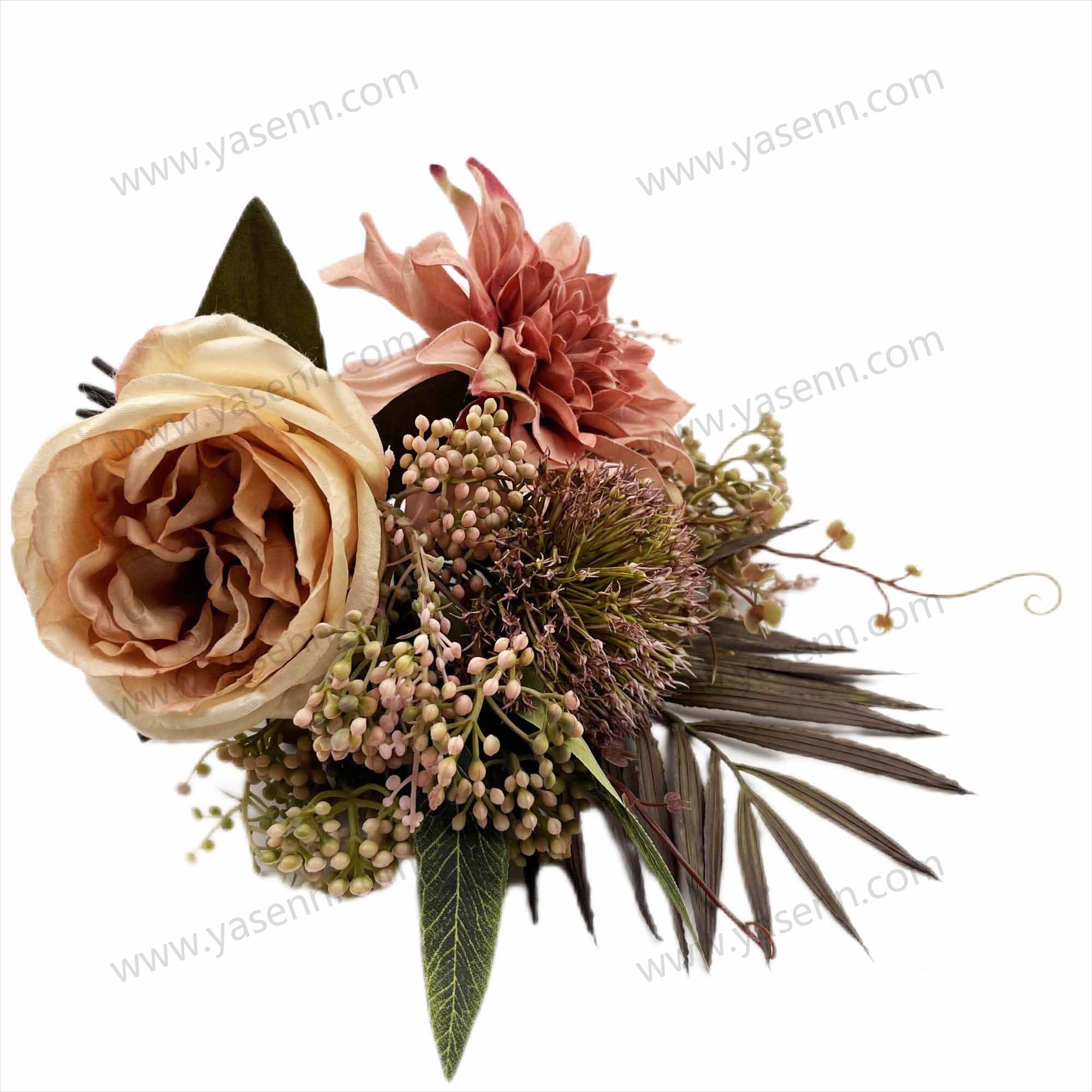 7 BRANCHES PEONY CHRYSANTHEMUM bridal bouquet artificial flowers YSB23181