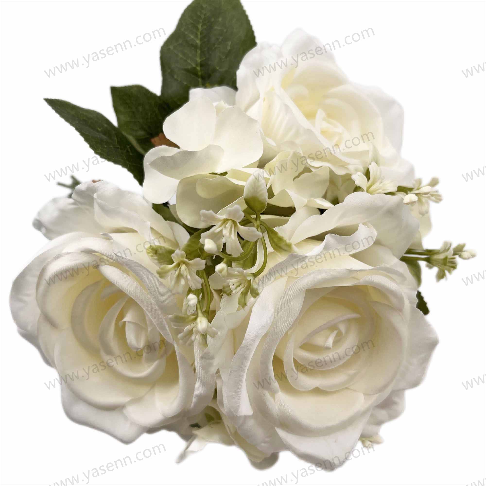 artificial flowers 7 BRANCHES ROSE bridal bouquet YSB23195