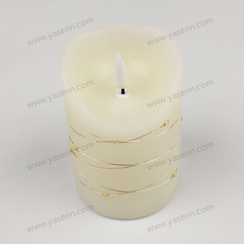 7.5X10CM WAX Bullet Led Candles With Wire Led YSC23045C