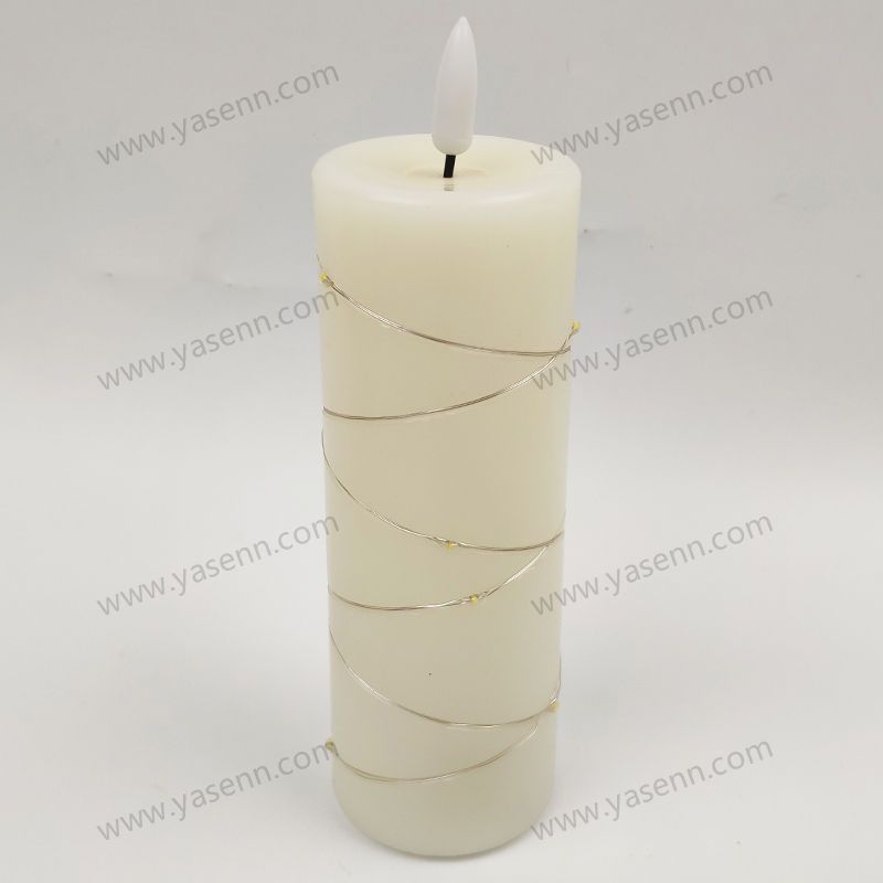 5.5X15CM WAX Bullet Led Candles With Wire Led Set of 3 YSC23048C