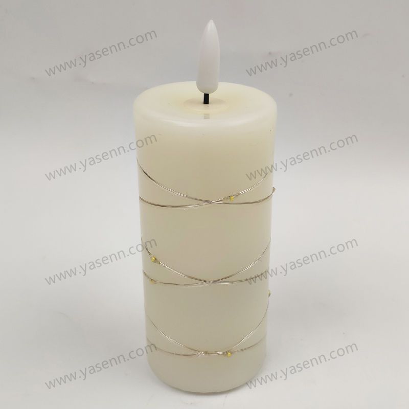 5.5X10CM WAX Bullet Led Candles With Wire Led Set of 3 YSC23048E