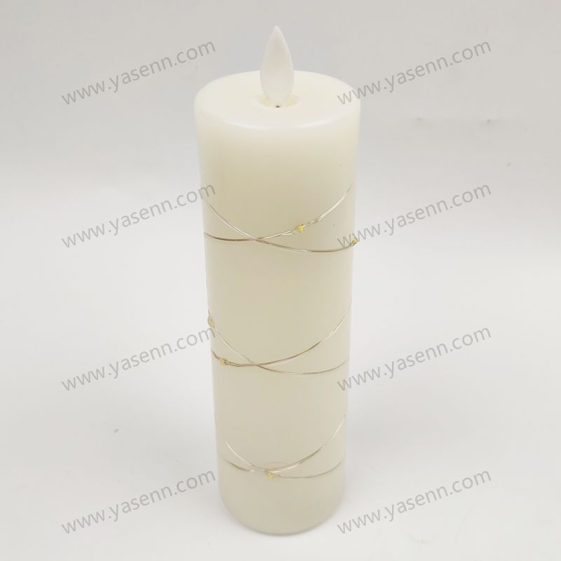 5.5X17.5CM WAX Swing Led Candles With Wire Led Set of 3 YSC23049B