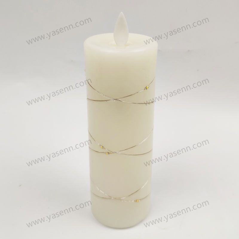 5.5X15CM WAX Swing Led Candles With Wire Led Set of 3 YSC23049C