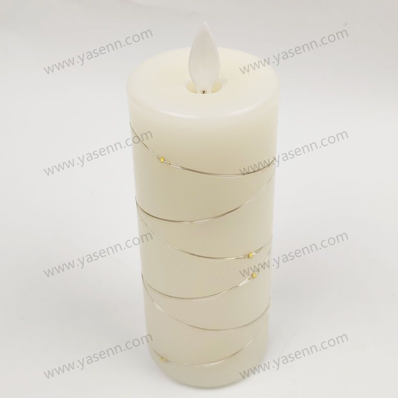 5.5X12.5CM WAX Swing Led Candles With Wire Led Set of 3 YSC23049D