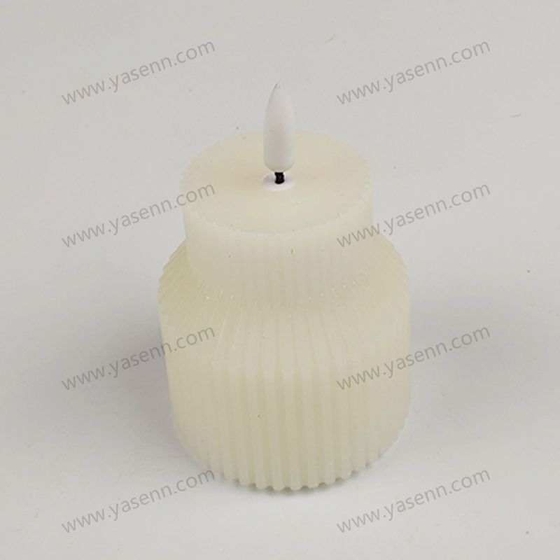 Irregular vertical striped bullet-shaped candle light YSC23068
