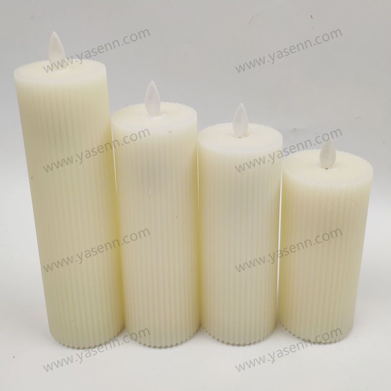 Swinging candle light with a diameter of 6CM and a flat top with vertical stripes YSC23035ABCD